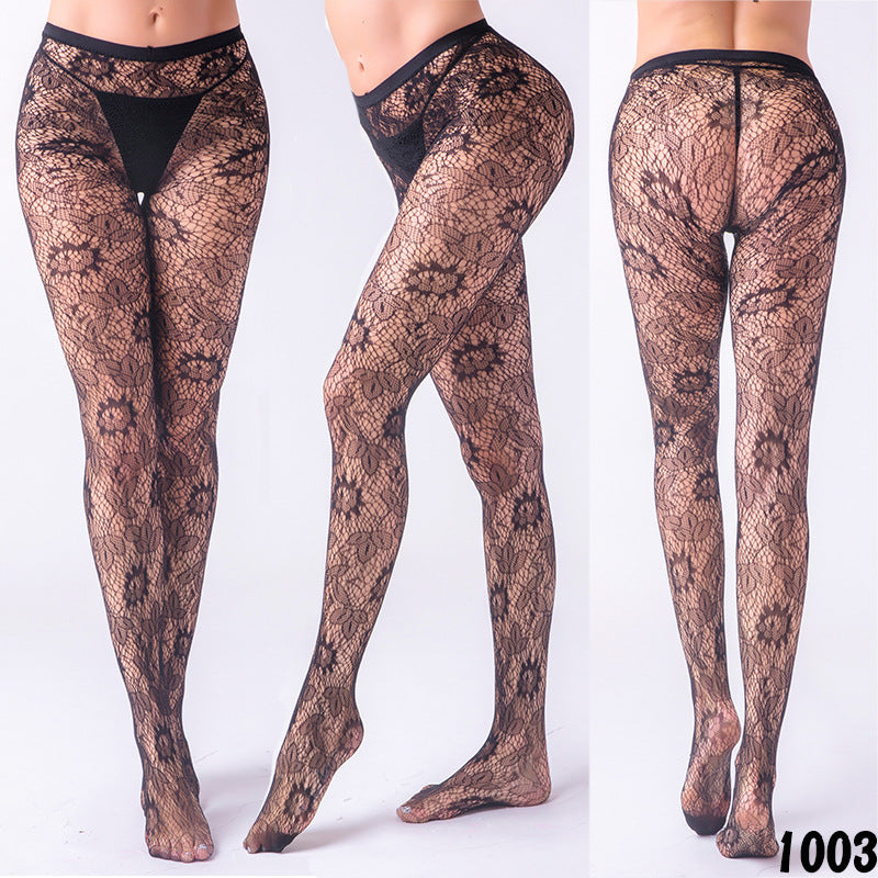 Vintage rose jacquard pantyhose Limorista