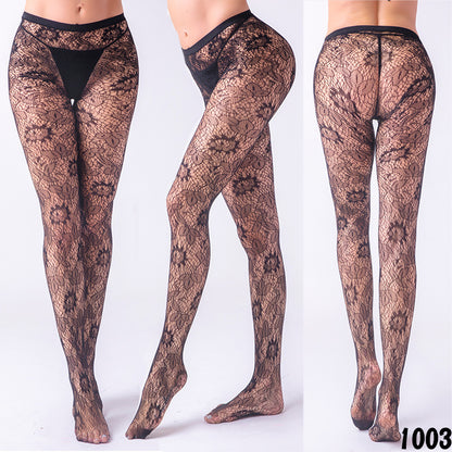 Vintage rose jacquard pantyhose Limorista