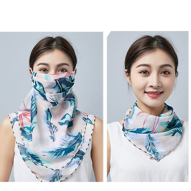 Hanging Ear Thin Face-covering Scarf Triangle Veil Scarf Limorista