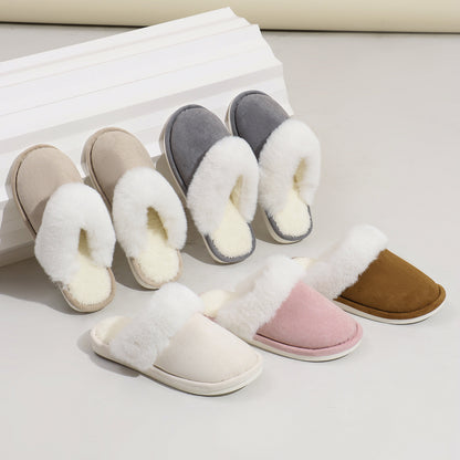 Winter Warm Plush Slippers Home Indoor Non-slip Bedroom Floor Soft Fuzzy Slipper For Couple Fashion Solid House Shoes Limorista