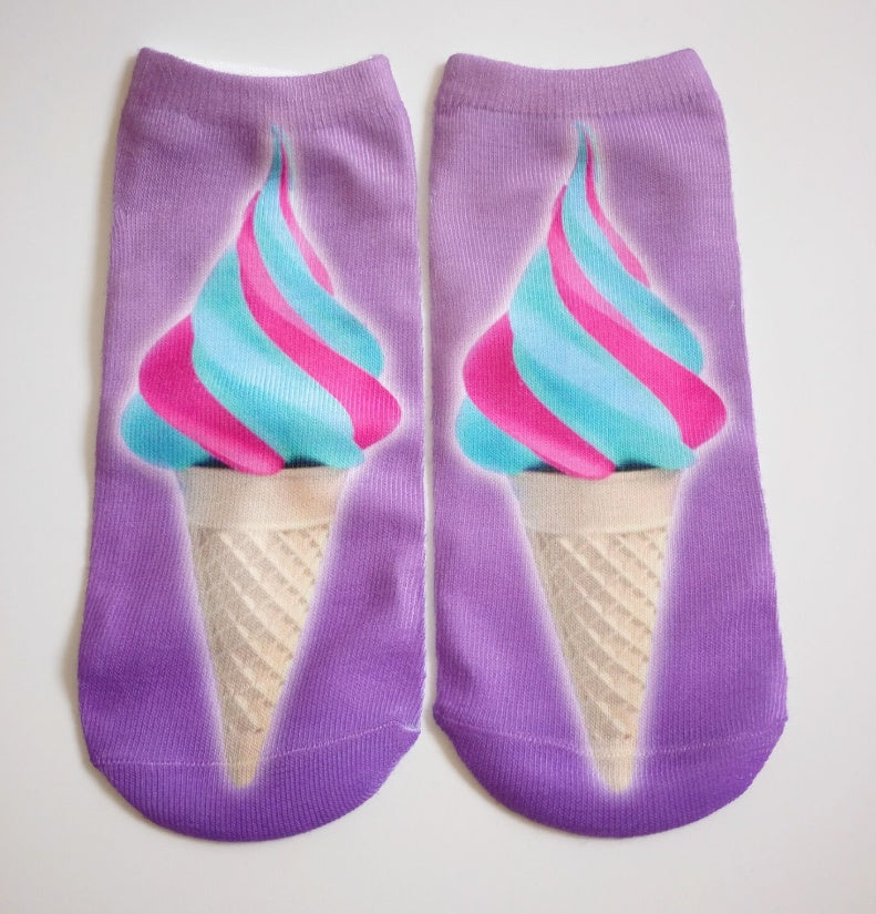 Popular Funny Unisex Short Socks 3D Cat Printed Anklet Socks Casual Socks Limorista
