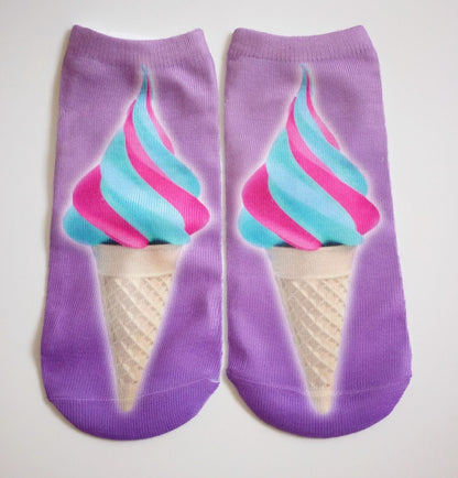 Popular Funny Unisex Short Socks 3D Cat Printed Anklet Socks Casual Socks Limorista