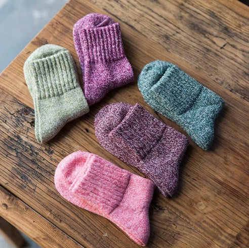 5 Pairs Women Socks Winter Thermal Thick Socks Cotton Breathable Female Solid Casual 3d Ladies Casual Home Socks Limorista