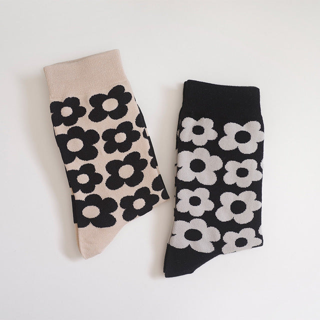 Cute cartoon flower socks cotton girl in stockings Limorista