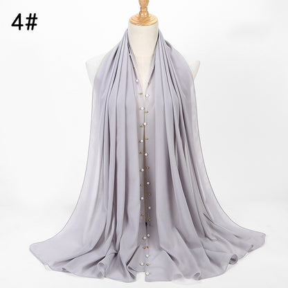 Chiffon nail pearl scarf hijab Limorista