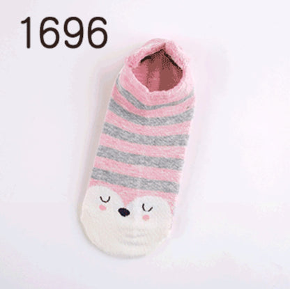 Cute Animals Cotton Short Socks Creative Cartoon Pure Socks Casual Funny Socks Spring Summer Fox Socks Limorista