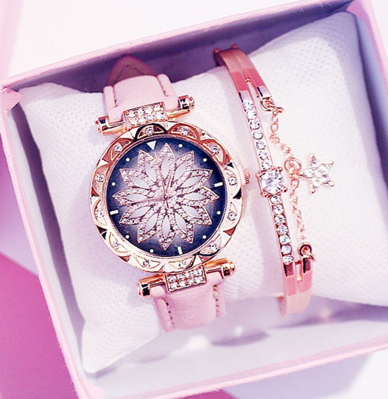 Rotating ladies net red quartz watch casual Limorista