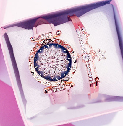 Rotating ladies net red quartz watch casual Limorista