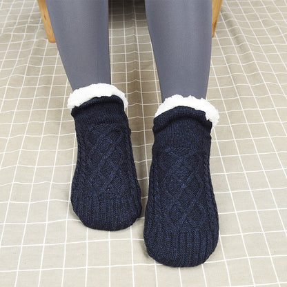 In Winter Add Fleece And Thicken Warm Slippers And Socks Limorista