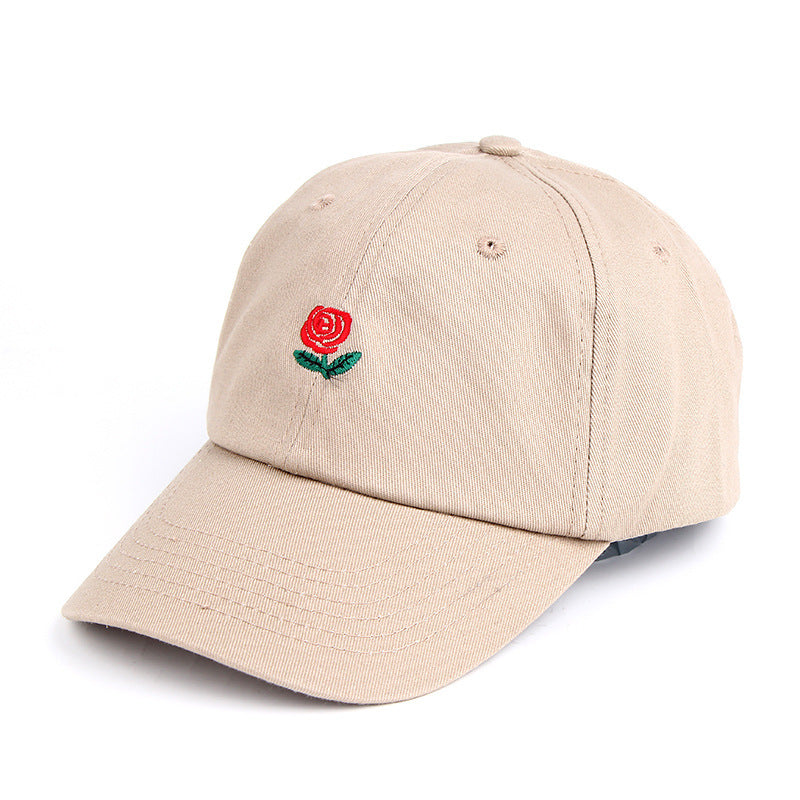 Rose Embroidered Hat Sunscreen Korean Casual Sun Hat Limorista