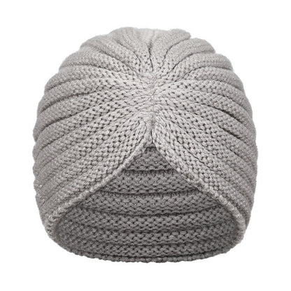New Winter Knitted Nail Pearl Headscarf Hat Bohemian Knotted Warm Headband Limorista