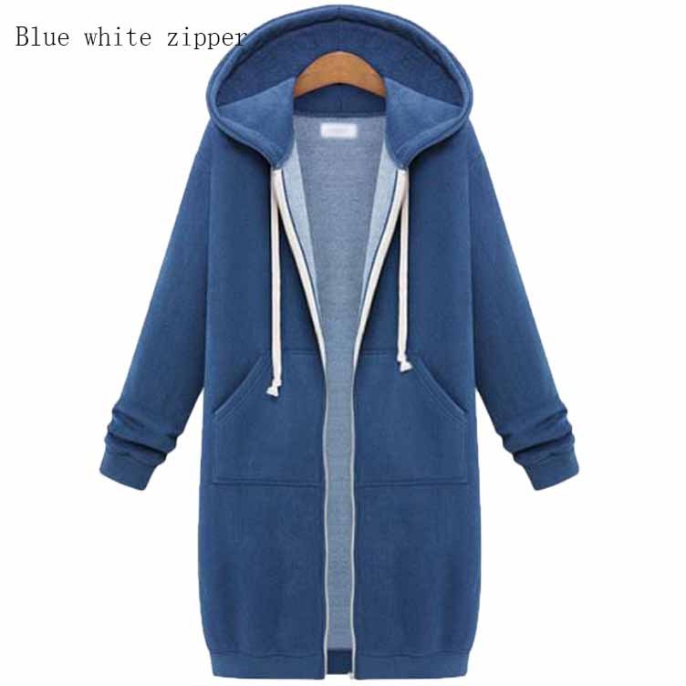 Hooded Long Sleeve Sweater Fleece Long Jacket Limorista