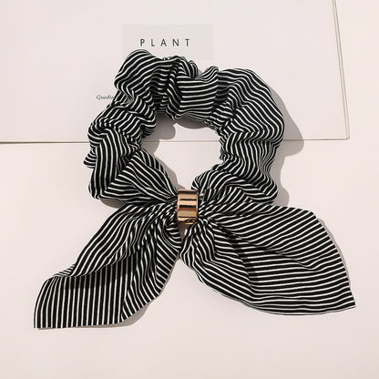 Chiffon Metal Buckle Large Intestine Ring Female OL Hair Accessories Limorista