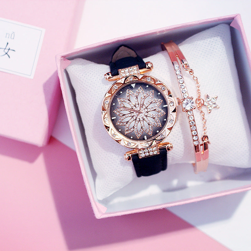 Rotating ladies net red quartz watch casual Limorista
