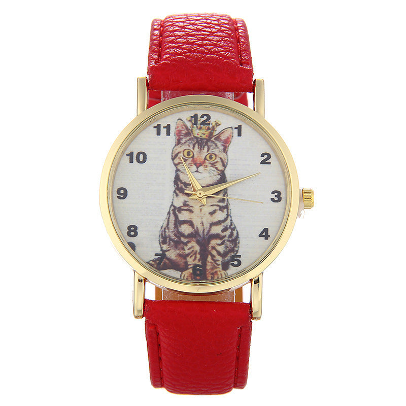 Squatting cute kitten pattern Watch Limorista