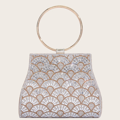 Dinner Bag Inlaid With Diamond PU European And American Chain Limorista