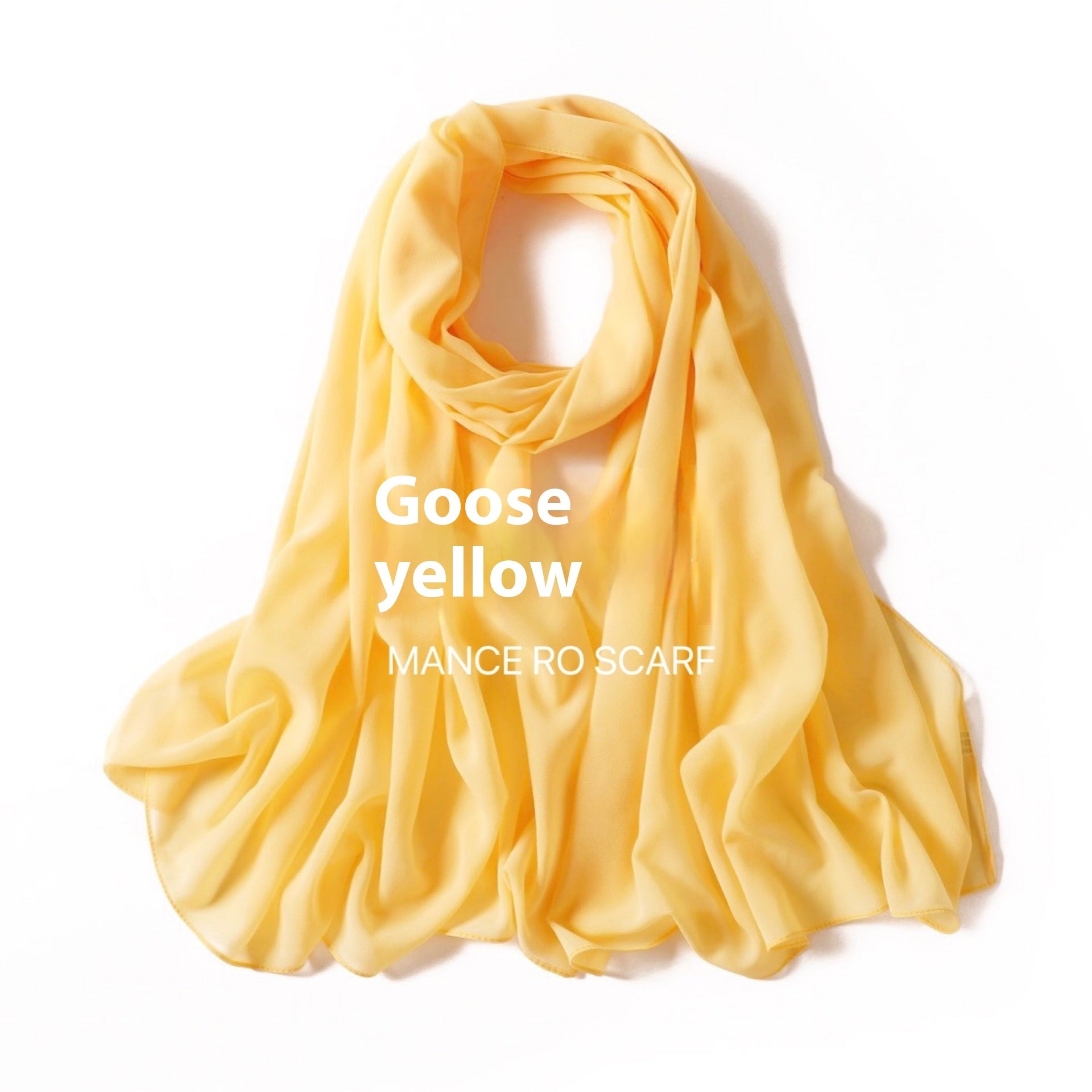 Pure Color Pearl Chiffon Scarf Headcloth Veil Chiffon Scarf Limorista