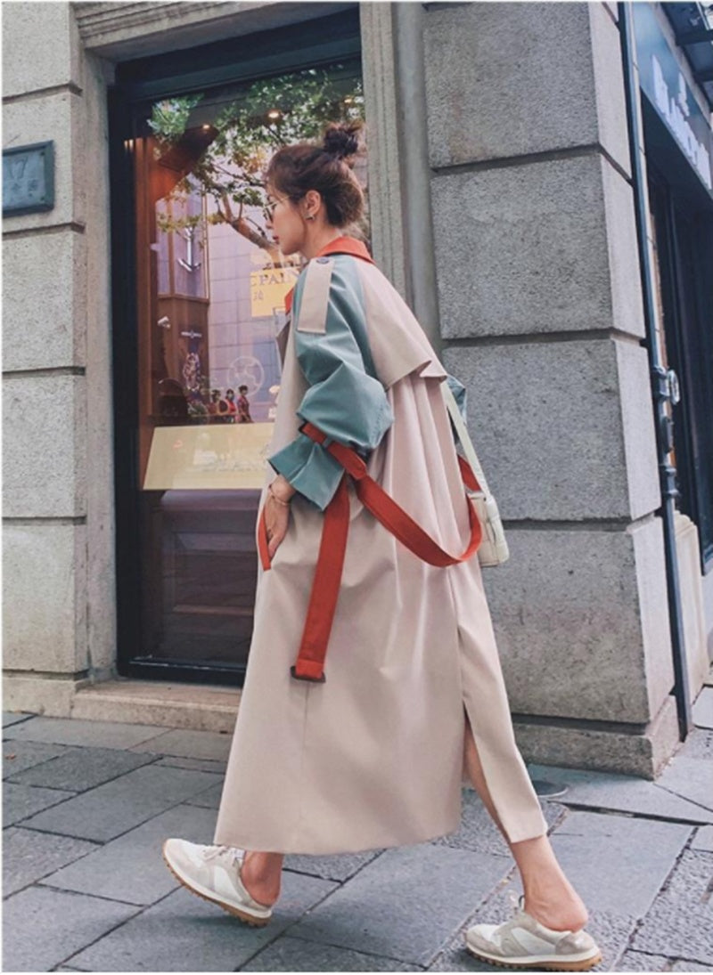 Contrasting color workwear coat Limorista