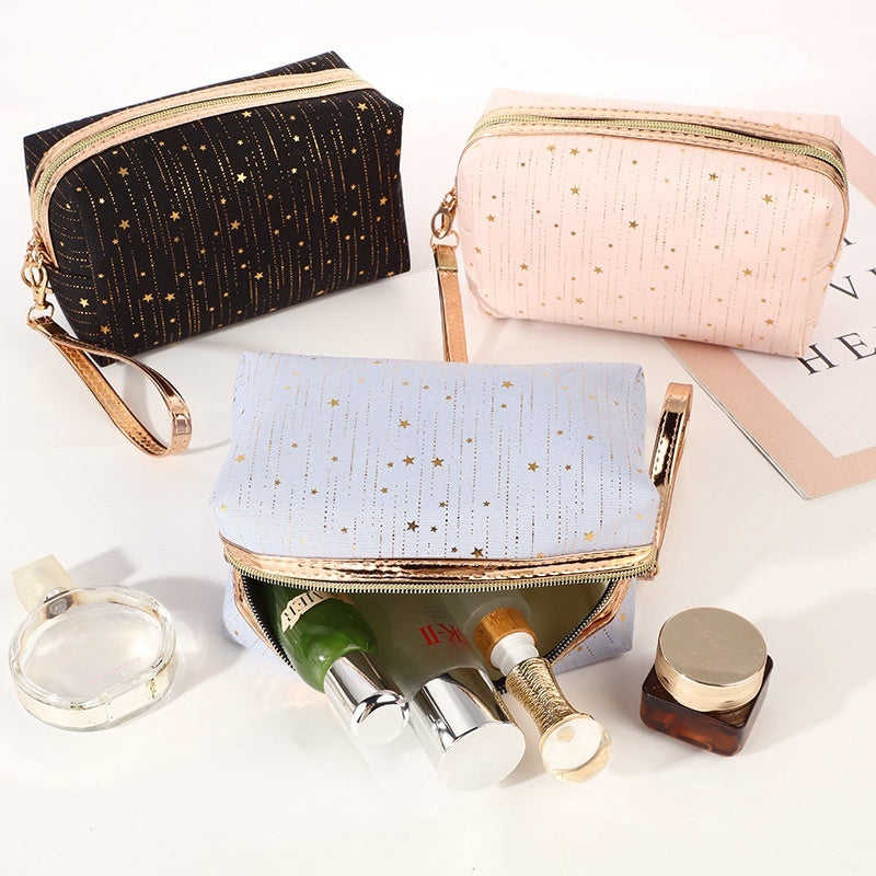 Rain Silk Bronzing XINGX Octagonal Bag Cosmetics Storage Bag Zipper Wash Bag Portable Cosmetic Bag Limorista