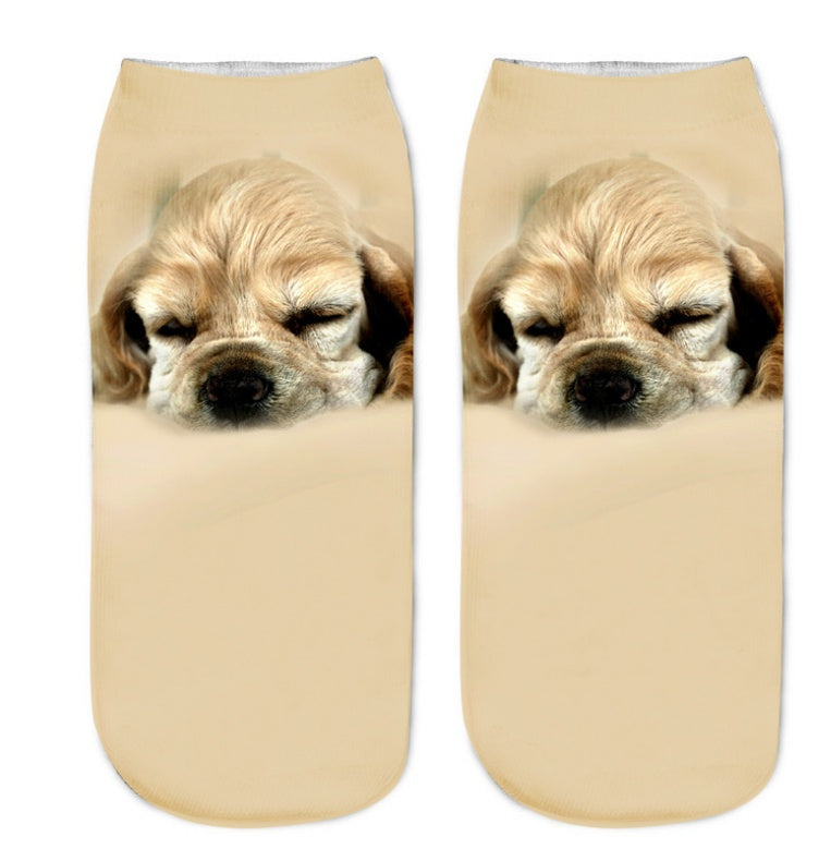 Popular Funny Unisex Short Socks 3D Cat Printed Anklet Socks Casual Socks Limorista