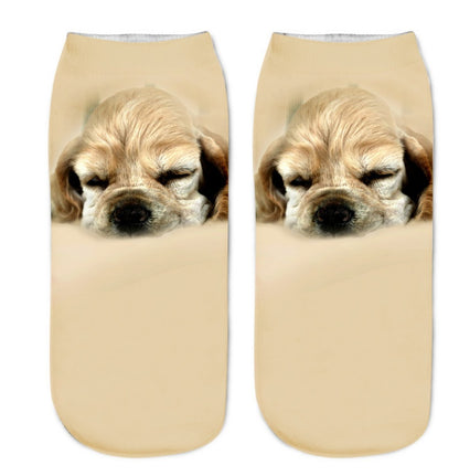 Popular Funny Unisex Short Socks 3D Cat Printed Anklet Socks Casual Socks Limorista