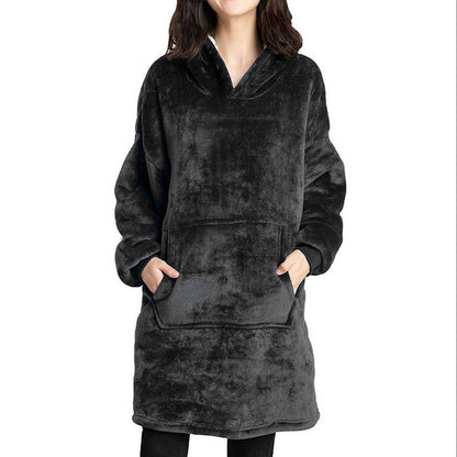 Men And Women Can Wear Zipper Flannel Lazy Blanket Limorista