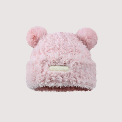 Cute Furry Face-looking Warm Plush Hat Limorista
