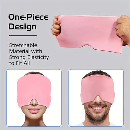 Ice Compress Headache Eye Mask Hat Relief For Migraines, Stress, And Tension Massage Tool Limorista