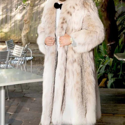 Leather Fur Coat Men&