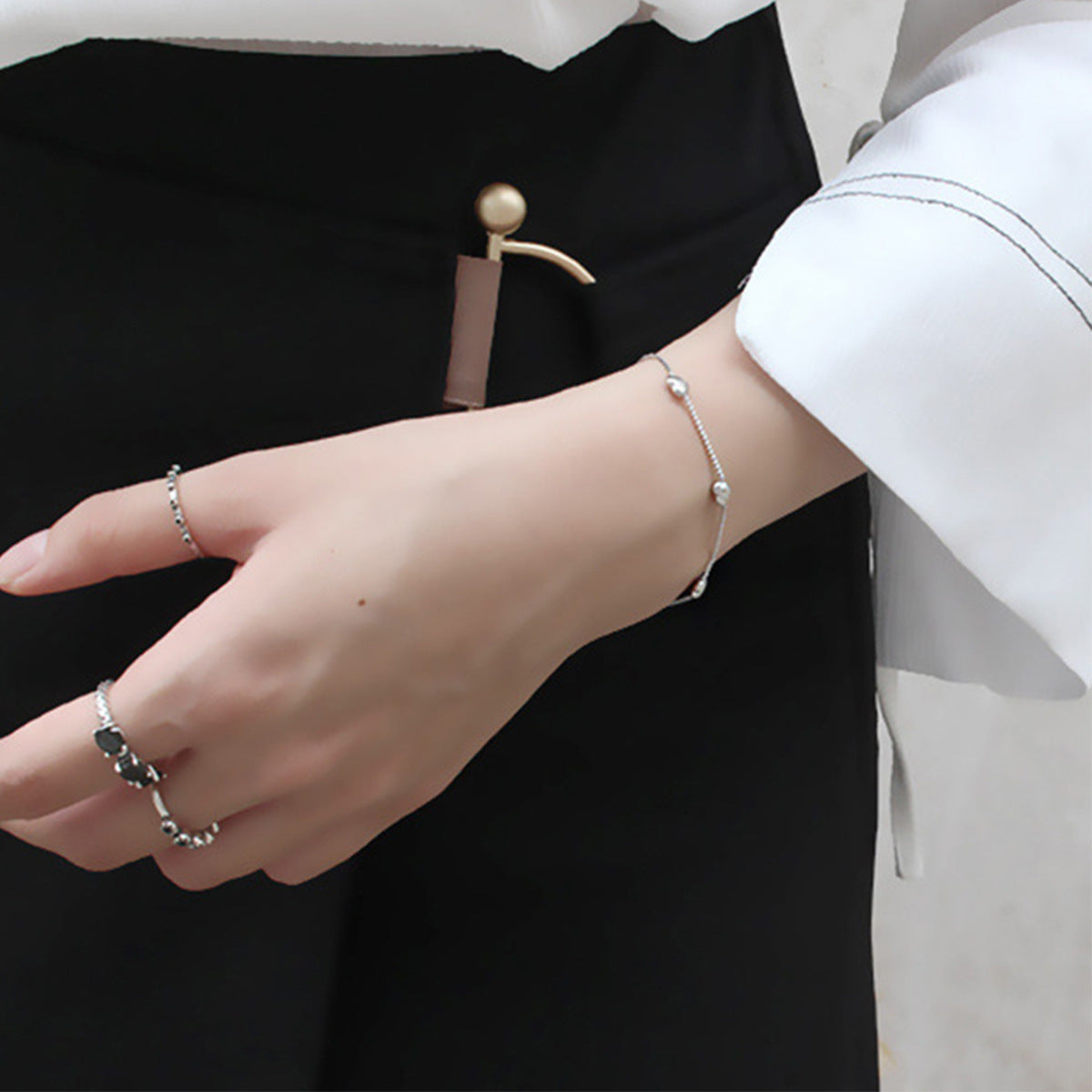 925 Sterling Silver Creative Glossy More Than Heart Bracelet Limorista