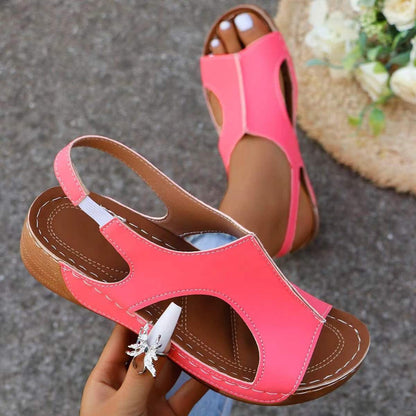 New Summer Wedges Sandals With Elastic Band Design Casual Fish Mouth Shoes For Women Limorista