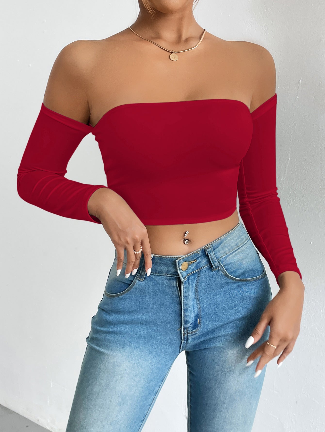 European And American Camisole Waist Trimming Short Sleeve Limorista