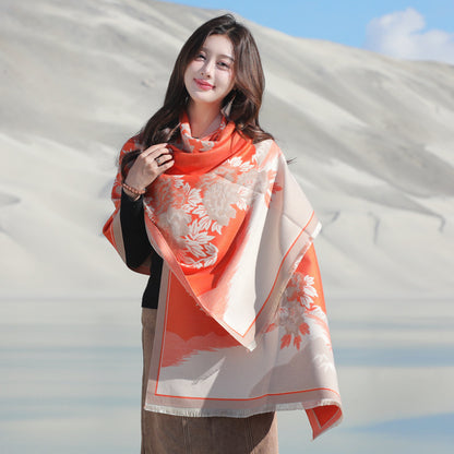 Retro High Sense Artificial Cashmere Scarf Limorista