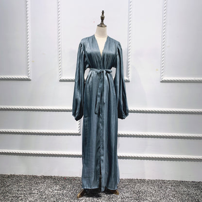 Elegant Long Dress With Waist Puff Sleeves For Ladies Limorista