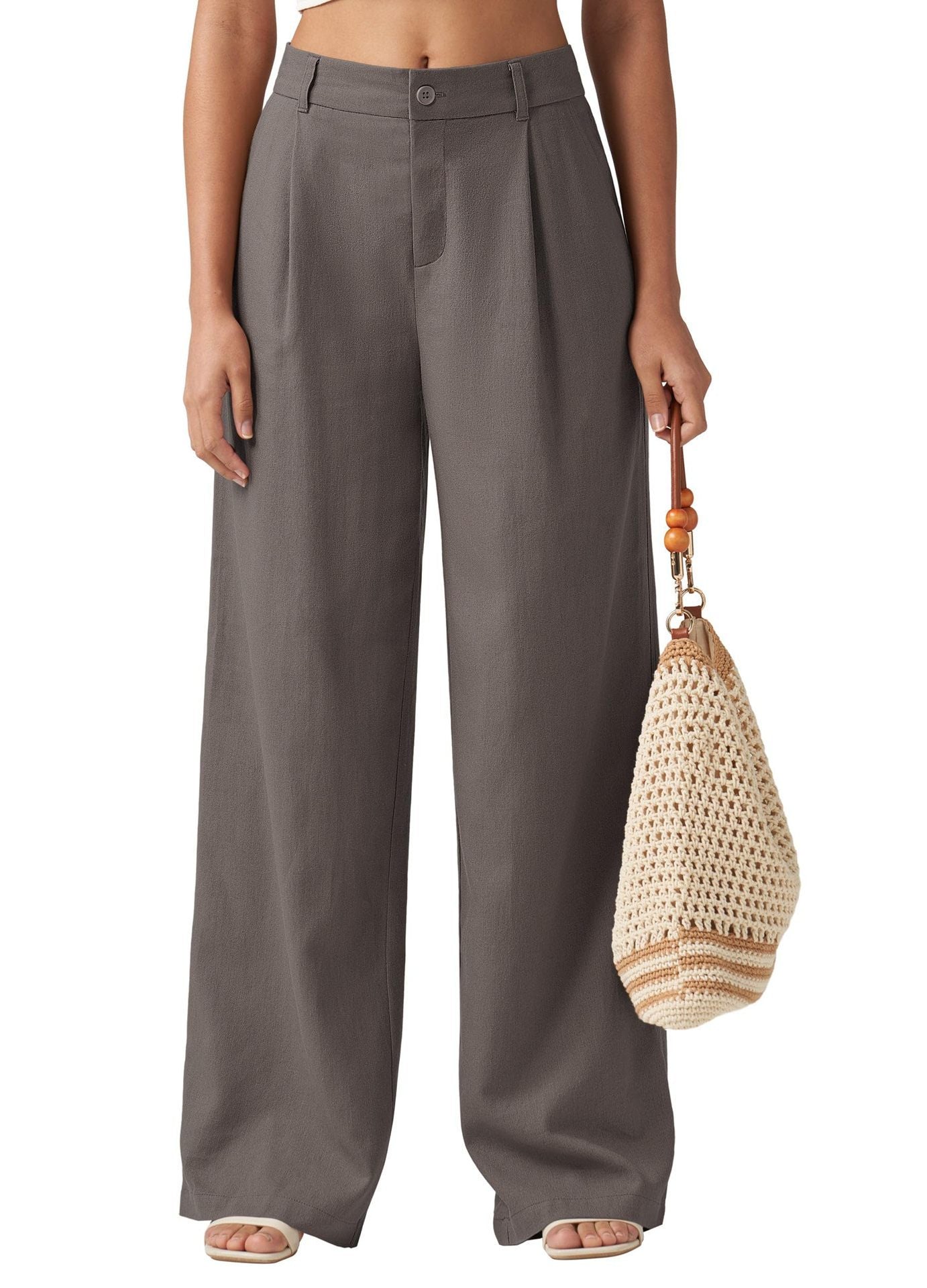 Loose Casual And Comfortable Pocket Straight-leg Pants Limorista