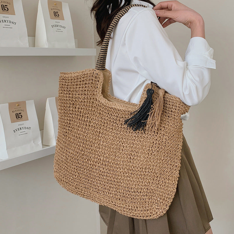 Winter Fashion Straw Casual Tote Bag Limorista