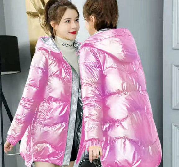 Mid-length Winter Loose Fashion Hooded Down Cotton Jacket Limorista