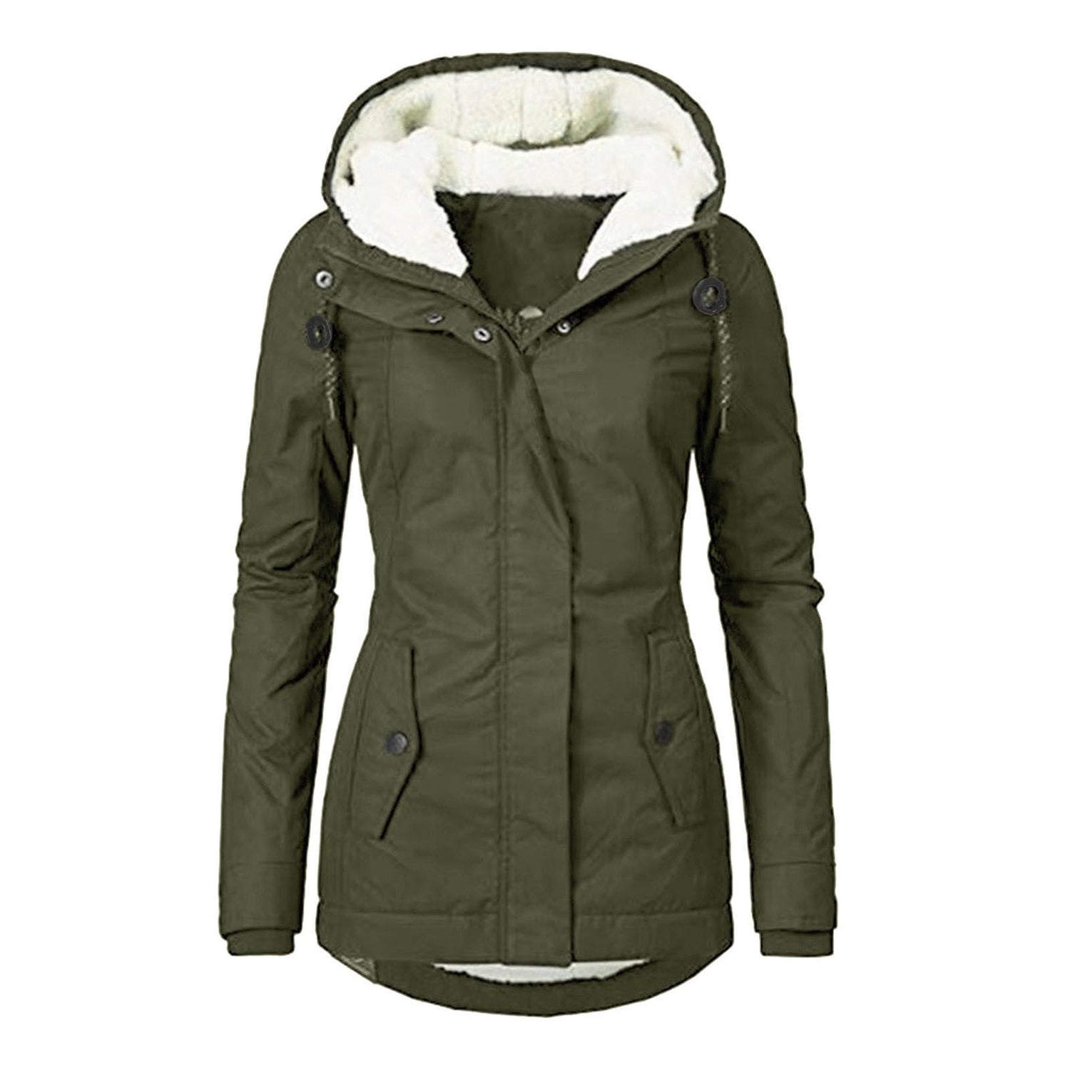 Autumn Winter Berber Fleece Casual Hooded Coat Limorista