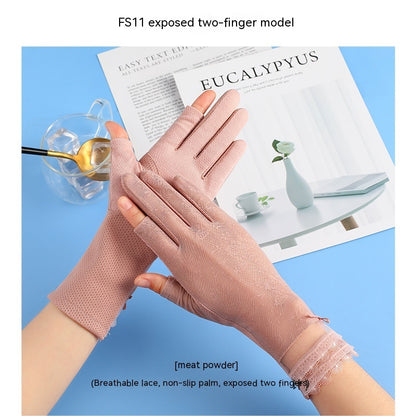 Lightweight Breathable Lace Sun Protection Gloves Limorista