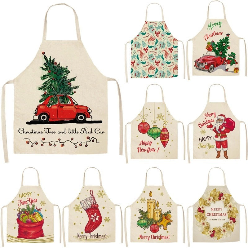 Christmas Series Cotton And Linen Apron Limorista