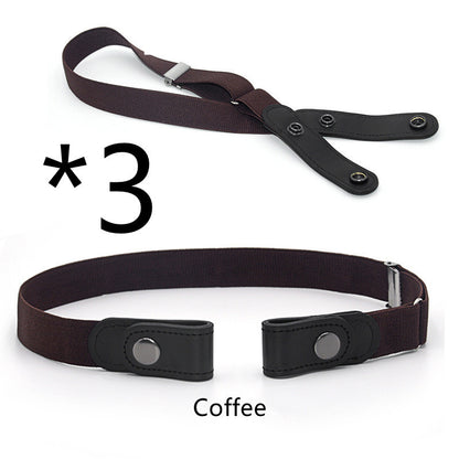Jeans Belt Seamless Elastic Without Buckle All-match Lazy Belt Limorista
