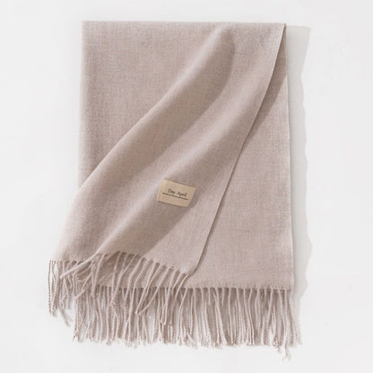 Pure Color Artificial Cashmere Scarf Women&