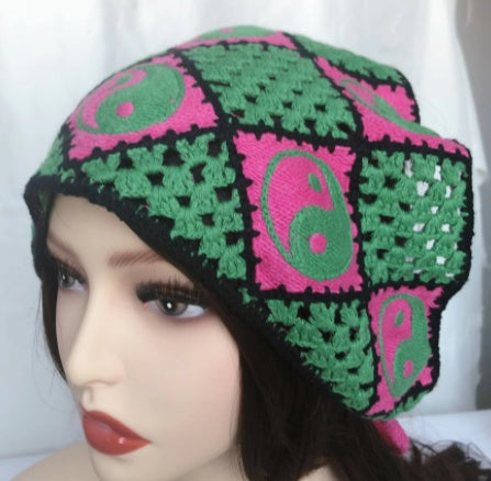 Fruit Triangle Scarf Tai Cross Border Crochet Cotton Strawberry Strap Wrap Turban Limorista
