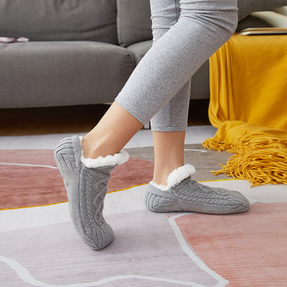Winter Woolen Socks Women Thicken Warm Home Bedroom Socks Slippers Men Non-slip Foot Warmer Snow Socks Calcetines Mujer Limorista