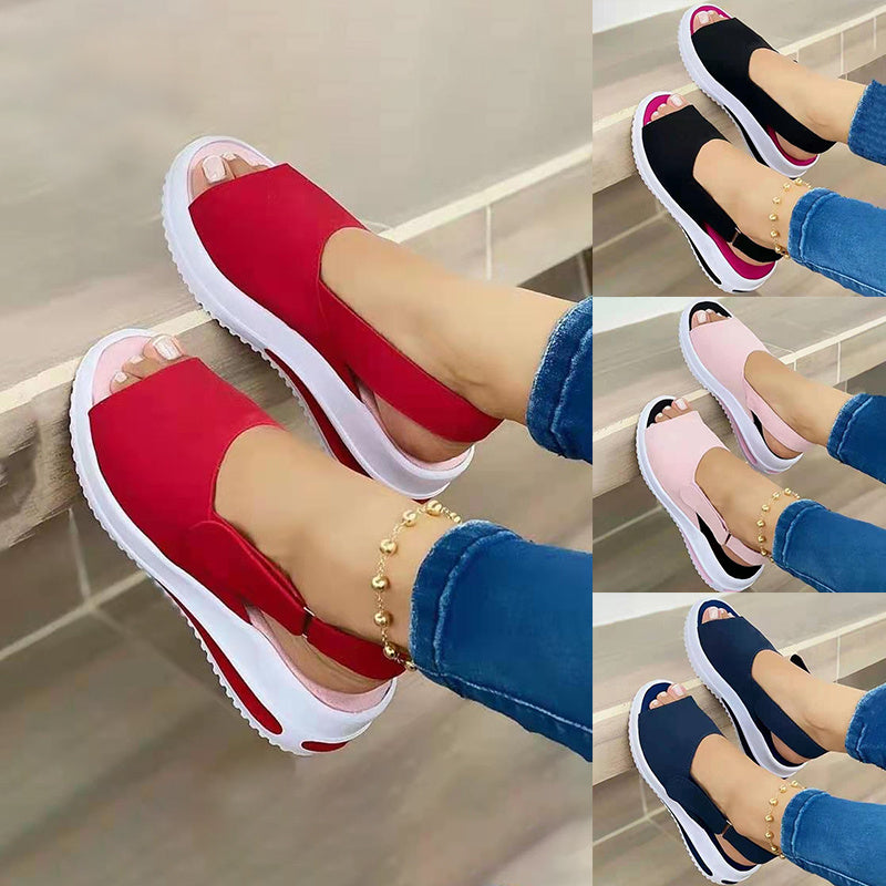 Velcro Casual Summer Women Sandals Fish Mouth Sandals Limorista