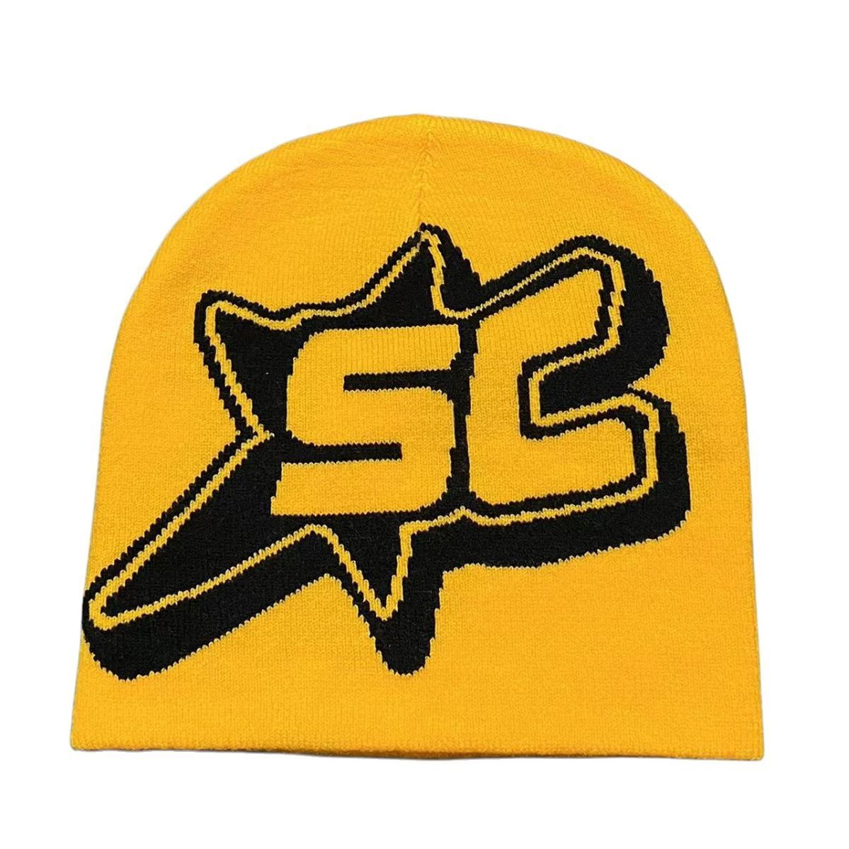Jacquard Letter SC Trend Knitting Sleeve Cap Limorista