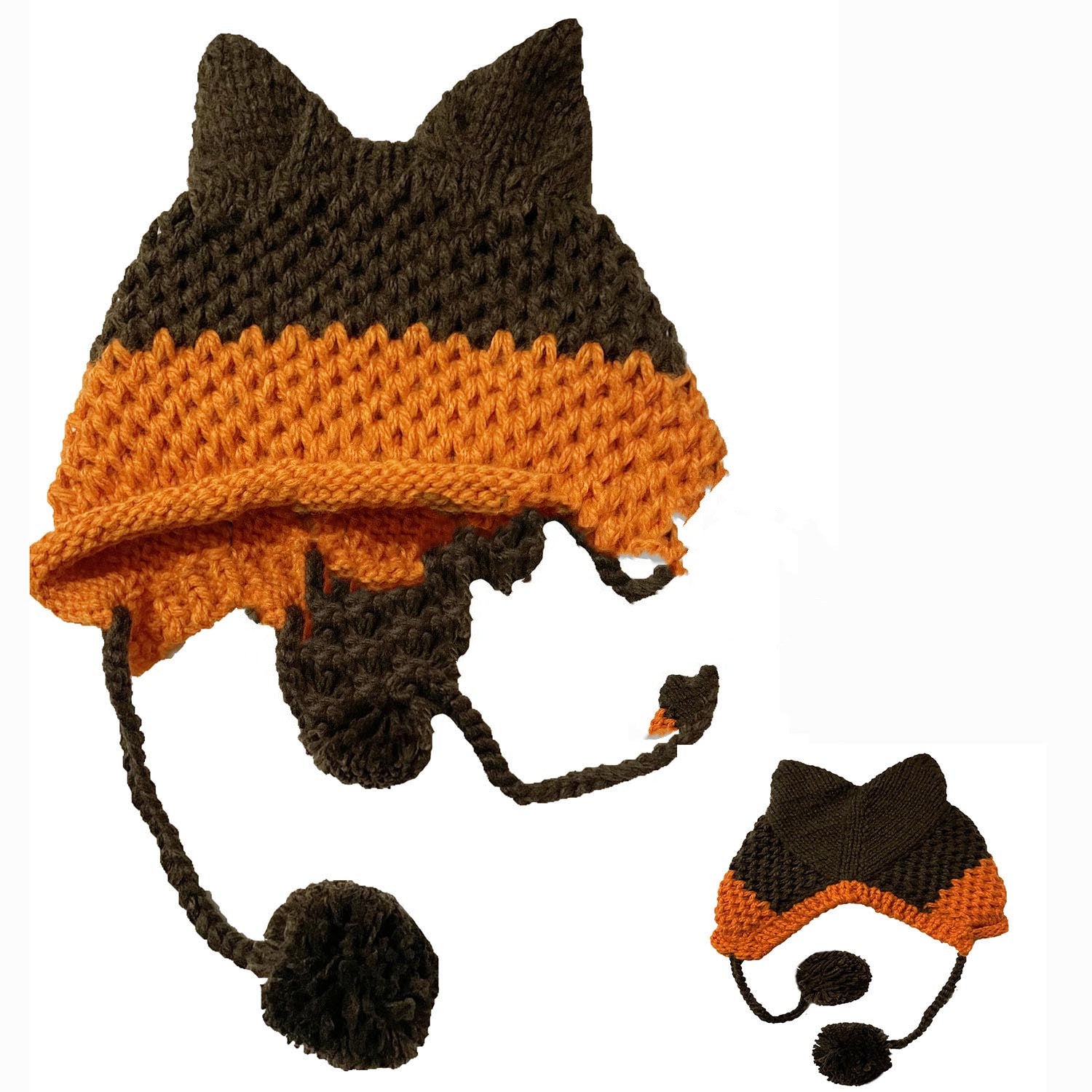 Fox Hat Colorblock Ear Fur Ball Limorista