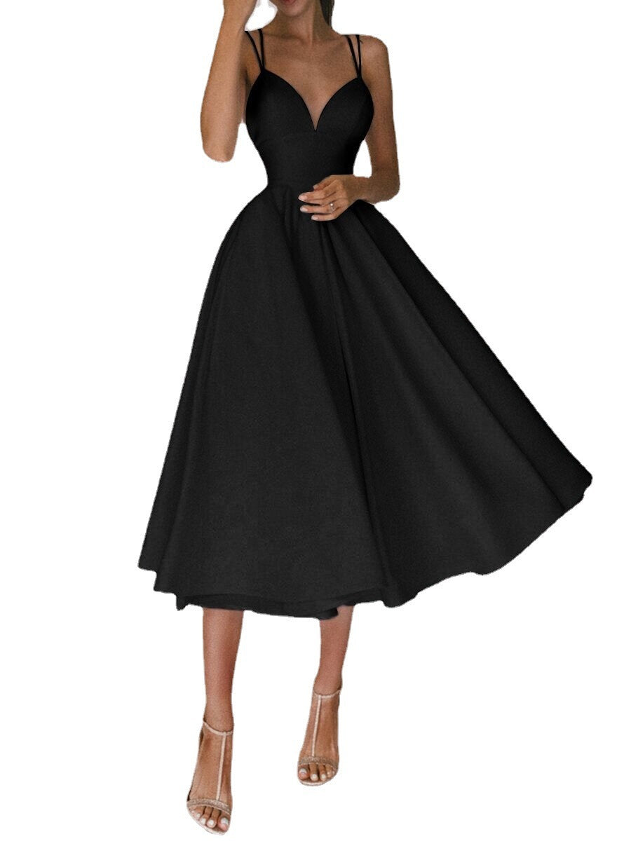 Sexy V-neck Suspender Dress Summer Fashion A-Line Long Dresses For Women Limorista