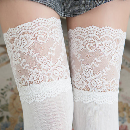 Japanese Style Wide Lace Over The Knee Stockings Women Limorista