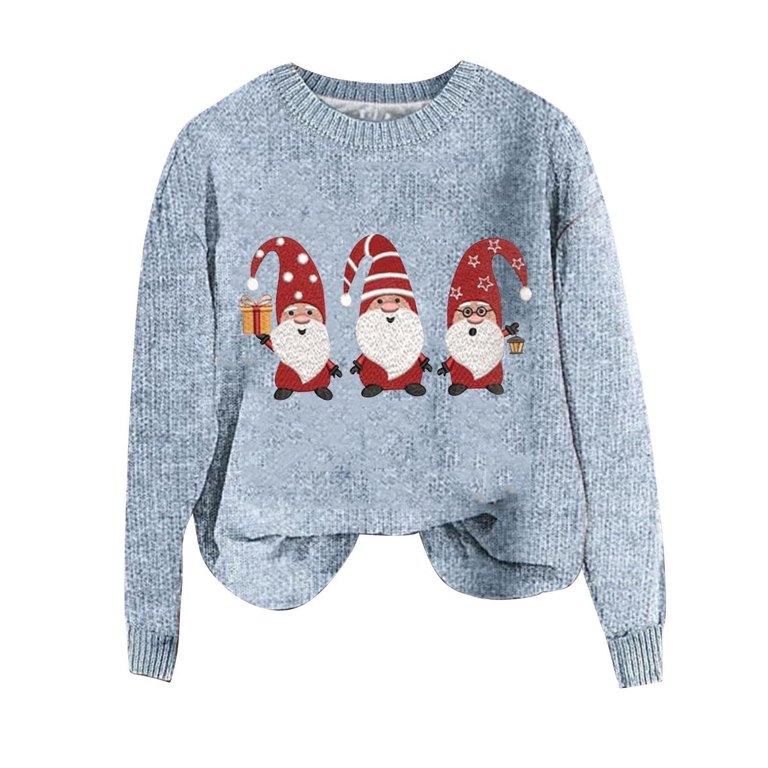 Bodkin Cloth Coat Christmas Elements 3D Printing Round Neck Limorista